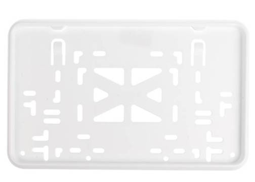 Рамка для номера пластм 290*170 по болт белая без надписи 1 шт